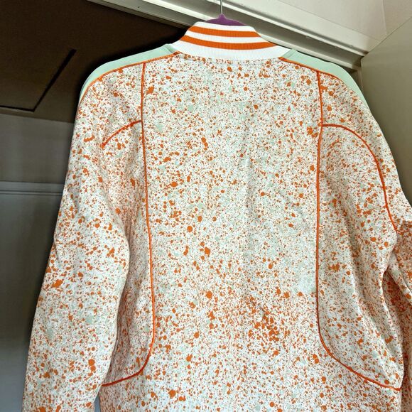 Puma x Daily Paper Cricket Jacket Long Sleeve L White Orange Green Logo Pattern - Picture 5 of 15